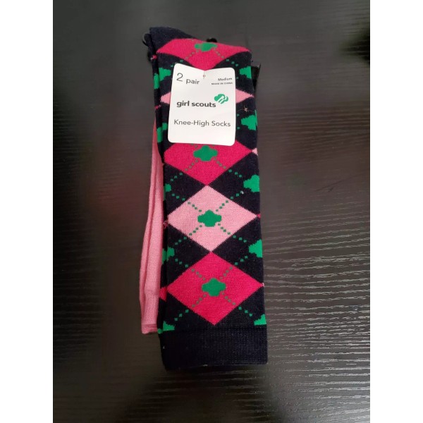 Girl Scout Knee High Socks set of 2 size medium