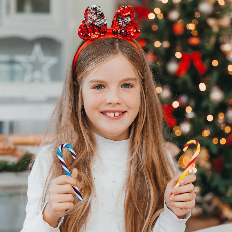 Fruidles Christmas Candy Canes Suckers, Multicolored Rainbow Fruity Flavor, Individually