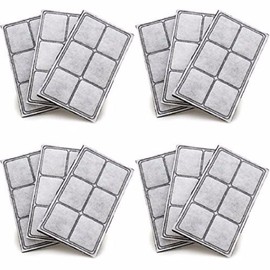 Nispira Premium Charcoal Water Filter Replacement Compatible with Drinkwell Platium Pet Fountain - 12 Packs