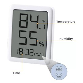 Smart Guesser 2 Pack Digital Hygrometer Indoor Thermometer HD 3.5″ Large LCD Screen, Thermo