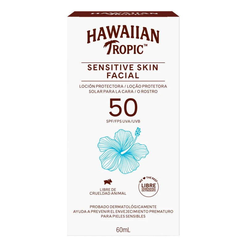 Protector Hawaiian Tropic Sensitive Skin Facial Fps50 60ml
