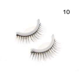 Pestañas postizas, Pestañas Autoadhesivas Profesionales en 3D Sin estimulación Extensión de pestañas Falsas Juego de pestañas postizas Hechas a Mano, Reutilizables, Suaves y cómodas(10#)