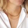 Havopso 18K Gold Plated Herringbone Necklace Sets Stainless Steel Double