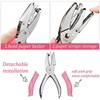 Circle/Heart/Star Shaped Metal Hole Punch Pliers, Soft Grip Stainless Steel