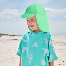 Baby Boys Green Sun Hat UPF50+ Cap,Baby Toddler Kids Beach Hats with Neck Protection,Summer Pool Cap for Kids,Green,2-4 Years