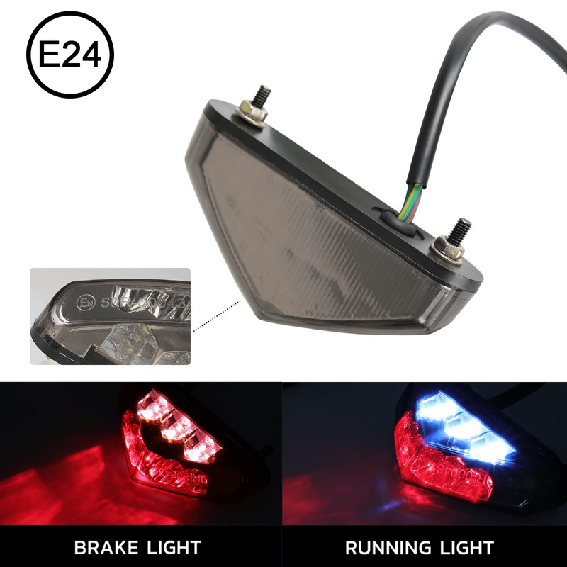 DREAMIZER 12V 9 LED E-Approved Motorcycle Stop Running Rear Lamp