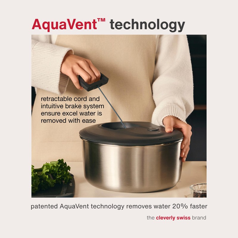 Zyliss Easy Spin Salad Spinner - Fruit & Veggie Dryer