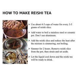 Prosperity Resources INTL Sun Dry Reishi Mushroom Ling Zhi Slices Red Lingzhi Ganoderma lucidum Fresh 2oz