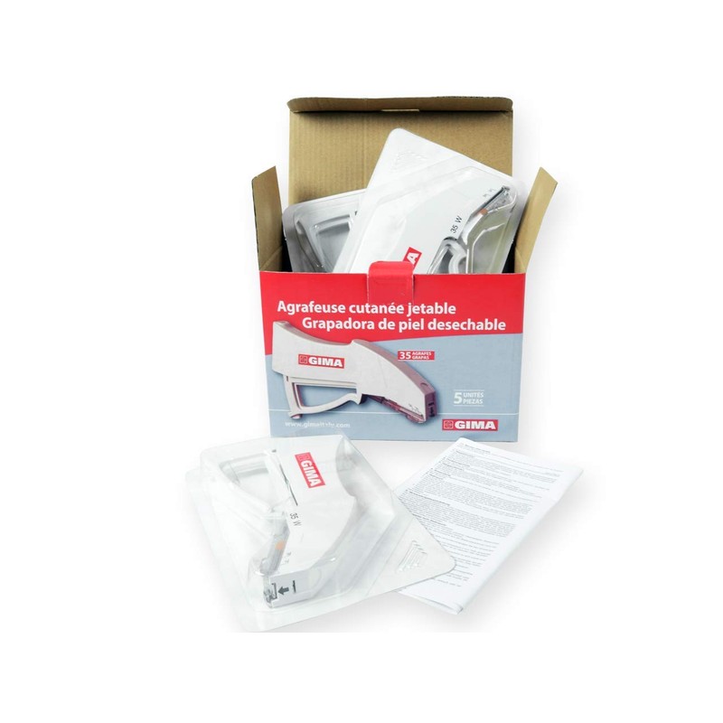 Gima - Sterile disposable skin sewing machine, stainless steel stitches