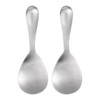 sourcing map 2 Pcs Stainless Steel Rice Paddle Non-Stick Rice Spoon Metal Rice Serving Spoon Kitchen Utensils Rice Spatula for Home Restaurant, Silver