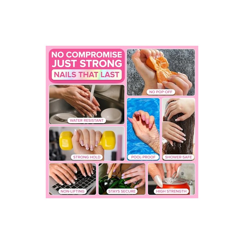 Pegamento Uñas Postizas Super Fuerte Para Uñas Acrílicas, Tips De