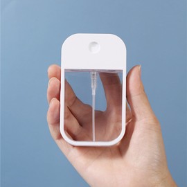 EMISSU 7 Pieces Portable Perfume Spray Bottle, 38ml Mini Card Shape Reusable Sprayer Bottle with Hook and Silicone case for Hand Sanitizer Fragrance Cosmetic (Multicolor)