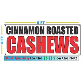 Cinnamon Roasted Cashews 2x5 Banner Sign