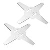 2PCS Mower Blades 4 Teeth Head Blades 7.9in Stainless Steel