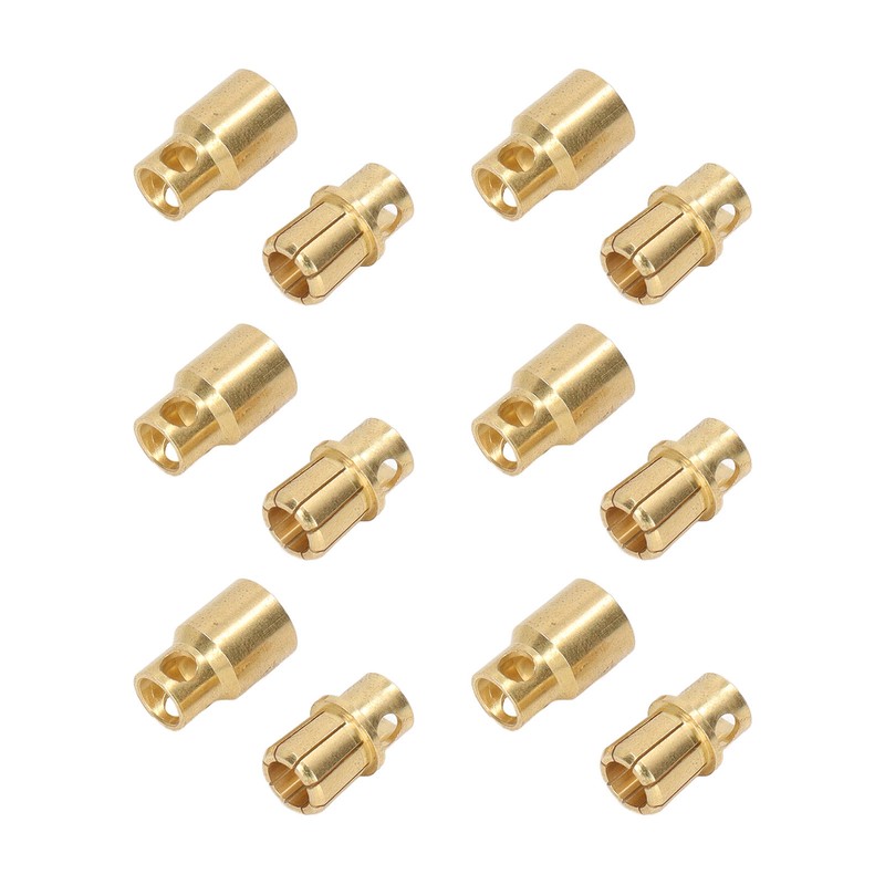30 Sets Connector Plug 8.0 Gold Plated Brass High Accuracy