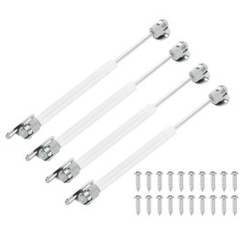 sourcing map 4Pcs Lid Support Hinges, 10 Inch 200N Gas Struts Heavy Duty Gas Spring Soft Close Lid Stay Hinges Lift Support with l Mounts for Tool Box Cabinet, White