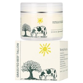 Beef Tallow for Skin, Tallow Face Moisturizer, Grass Fed Organic Whipped Tallow Balm, Unscented Tallow Cream for Face & Body, All-Natural Care for Dry Skin