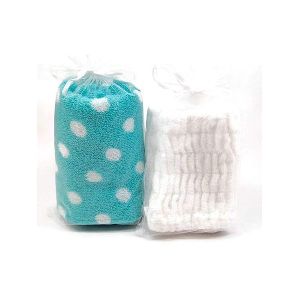 The Original Turbie Twist Aqua Polka Dot Cotton One Towel