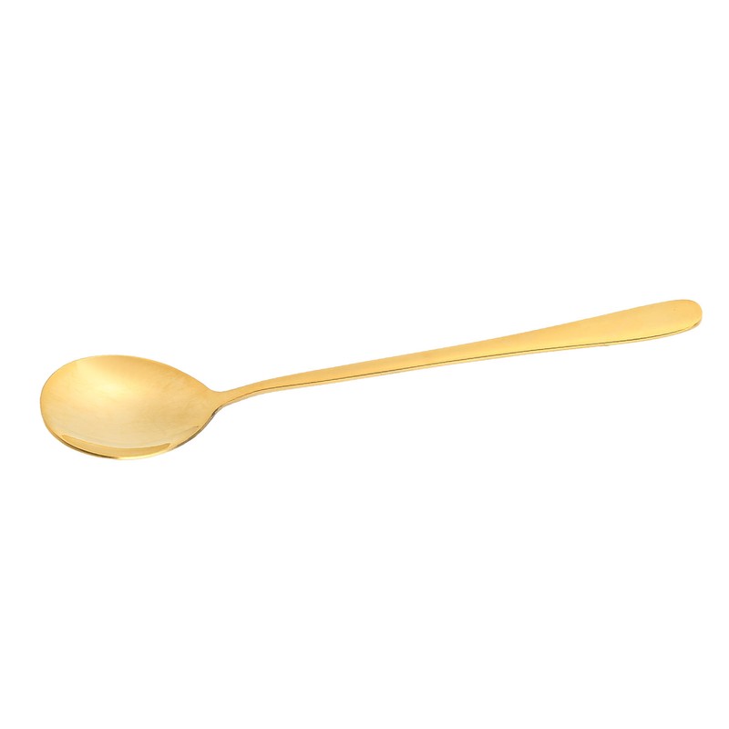 Gold Soup Spoon Polishing Process Rust Prevention Brass Table Spoon