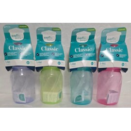 Evenflo Classic Twist Set 4 Bottles 1-4oz 0m+ Slow-Flow Cap Ring & Hood BPA Free