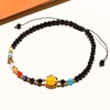 Lightock Real Crystals and Healing Stones Black Agate Beaded Anklet
