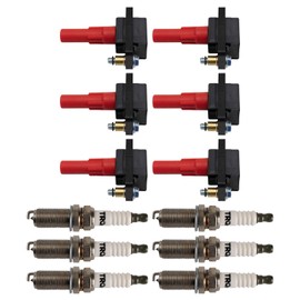 TRQ Ignition Kit Ignition Coil Spark Plugs Compatible with 2006-2007 Subaru B9 Tribeca 2008-2009 Legacy 2001-2009 Outback Tribeca