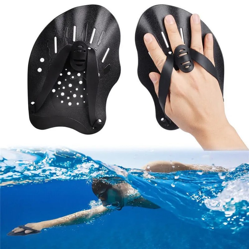 Par de Palas de Natación Profesionales - Longitud Ajustable, Guantes,
