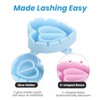 200 Pcs Glue Rings, Blue Lashes Glue Ring Cup Plastic