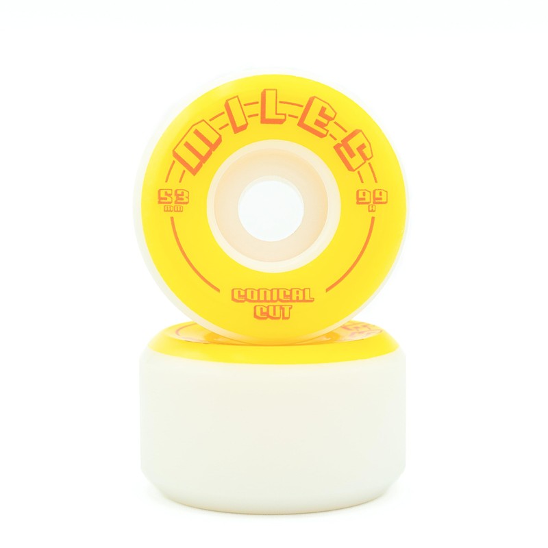 Miles Skateboard Wheels, 99a, 2.1 inches (53 mm), Conical Hard