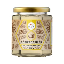 Ga Tlali – Aceite Capilar de Coco y Keratina 120g – Control de Frizz – Hidratación Natural – Sin Químicos – Todo Tipo de Cabello – Hecho en México