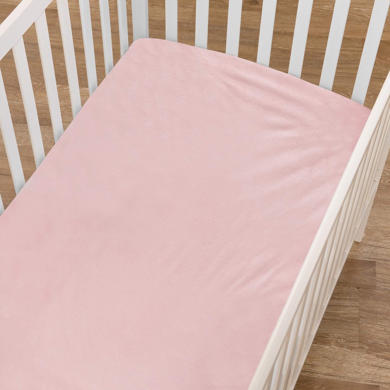 American Baby Company Heavenly Soft Chenille Crib Sheet, Pink