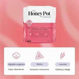 The Honey Pot - almohadillas para orejas femeninas con alas, hierbas naturales, Rosado plido, 12 unidades                                             