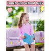 Bulyoou Preppy School Backpack Set for Girls Backpack and Lunch