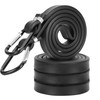 Belle Vous Black Bungee Cords/Tensioning Straps with Carabiner Hooks (4