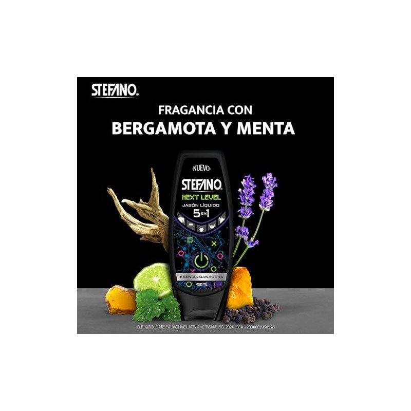 Stefano Jabón líquido corporal Next Level Fresca y Duradera 400mL