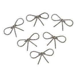 YYlingx 10 PCS Bow Shaped Rhinestone Pins, Sliver Fashion Bowknot Brooch Pin for Decoration/DIY
