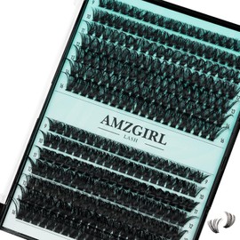 Wispy Eyelash Extensions, 280 Pieces, Cluster Lashes, 60D80D Eyelash Clusters, 9-16 mm, Eyelash Extensions, Individual Eyelashes, Soft Clusters with Thin Band, False Eyelashes (60D80D, D-Mix9-16 mm)