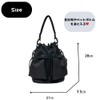 Drawstring Bag, 2-Way Women's, Nylon, Ultra Lightweight, Handbag, Shoulder Bag,