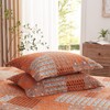 LEAONME 3 Pieces California King Size Quilt Set Burnt Orange