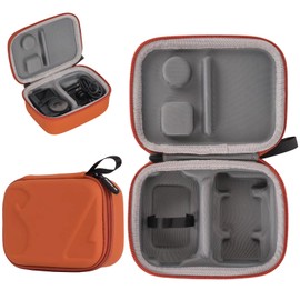Taoricup Protective Case, Storage Case, Protective Cover Bag, Compatible with DJI Osmo Action 5 Pro/4/3 Accessories, Storage Box, Hard Shell, Shockproof, Moisture-proof, Portable, Standard Bag (Orange)