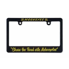 Mooneyes (MOONEYES) Motorcycle License Plate Frame for 126cc and Above, Black Share the Road with Motorcycles ＿NF-MG130MSH-MON