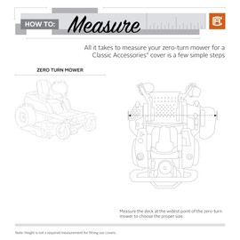 Classic Accessories StormPro Waterproof Heavy-Duty Zero Turn Mower Cover, Fits mowers with decks up to 60 in