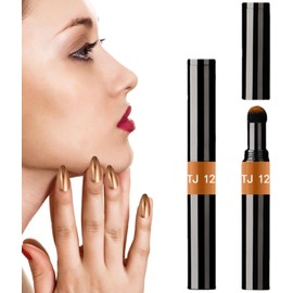 Pluma de polvo de uñas cromada, plumas de polvo de pigmento de uñas metálico, polvo de brillo de uñas brillante, cojín de aire, pluma de esmalte holográfico, arte de uñas, decoración de manicura, barras de polvo de uñas (12#)