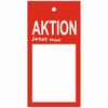 500 cardboard labels, 40 x 80 mm, individually cut, "ACTION