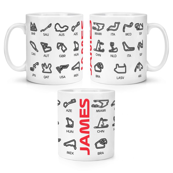 Gift Base Personalised Motorsport Racing Circuits Tracks 10oz Mug Cup