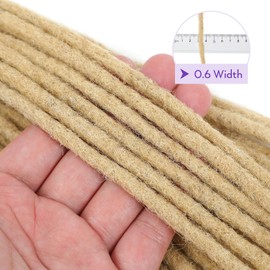 8Inch Dreadlock Extensions Loc Extensions Human Hair 0.6CM 100% Real Human Hair Full Head Handmade Permanent Dreadlocks Extension for Men/Women(8 Inch 30Strands,613#)