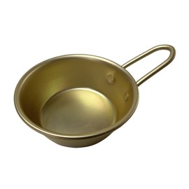 Maekawa Metal Aluminum Makgeolli Cup with Handle, 4.3 inches (11 cm), Gold
