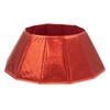 Christmas Village Glossy Red Collapsible Tree Skirt 68cm – Durable