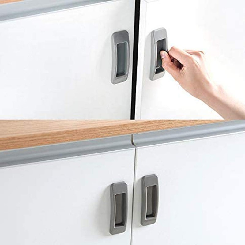 4 pcs Self-Stick Kitchen Cabinet Door Window Handle Helper Auxiliary