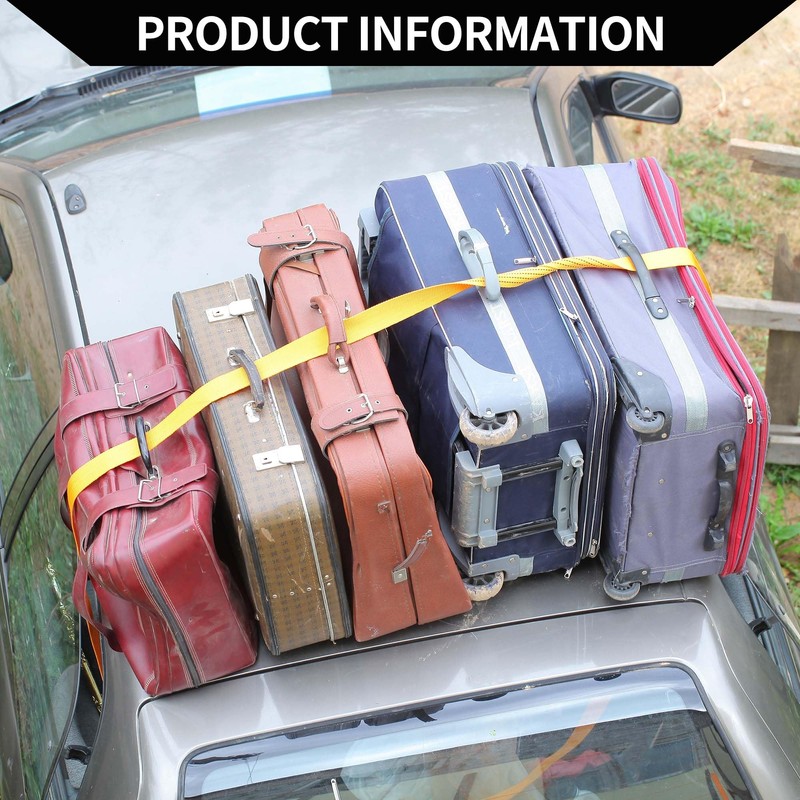 Hihaha Ratchet Tie Down Straps/Heavy Duty Tensioning Belts Motorcycle Trailer
